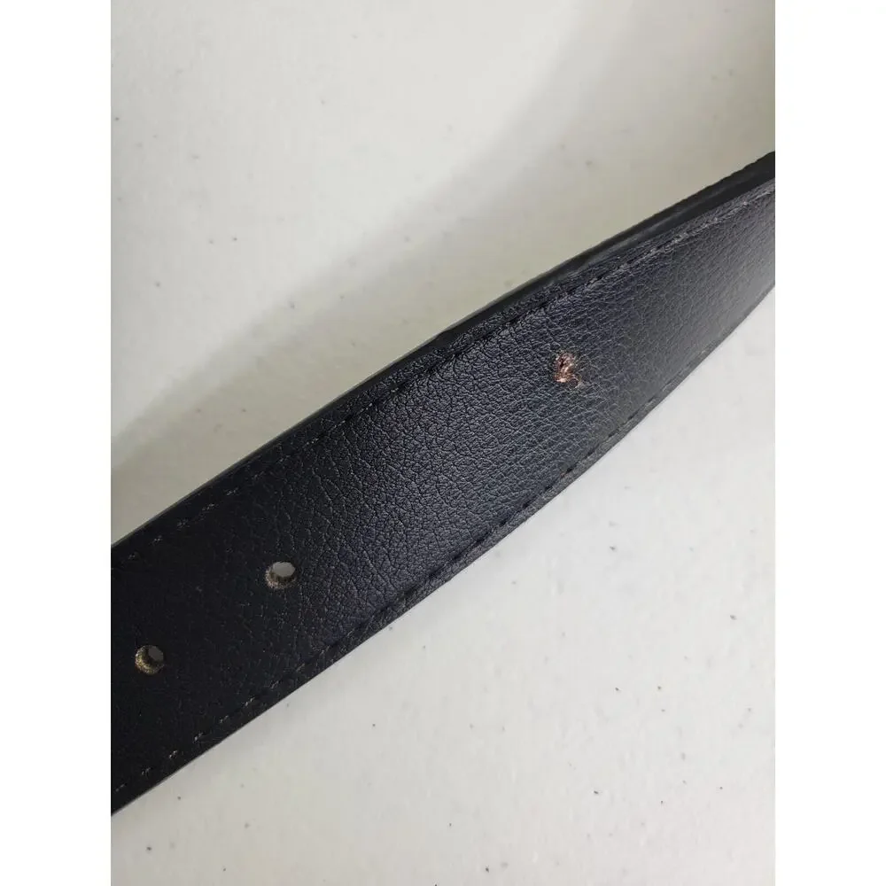 Casual‎ Belt Black Leather Classic Formal Work Career Women's Size Medium